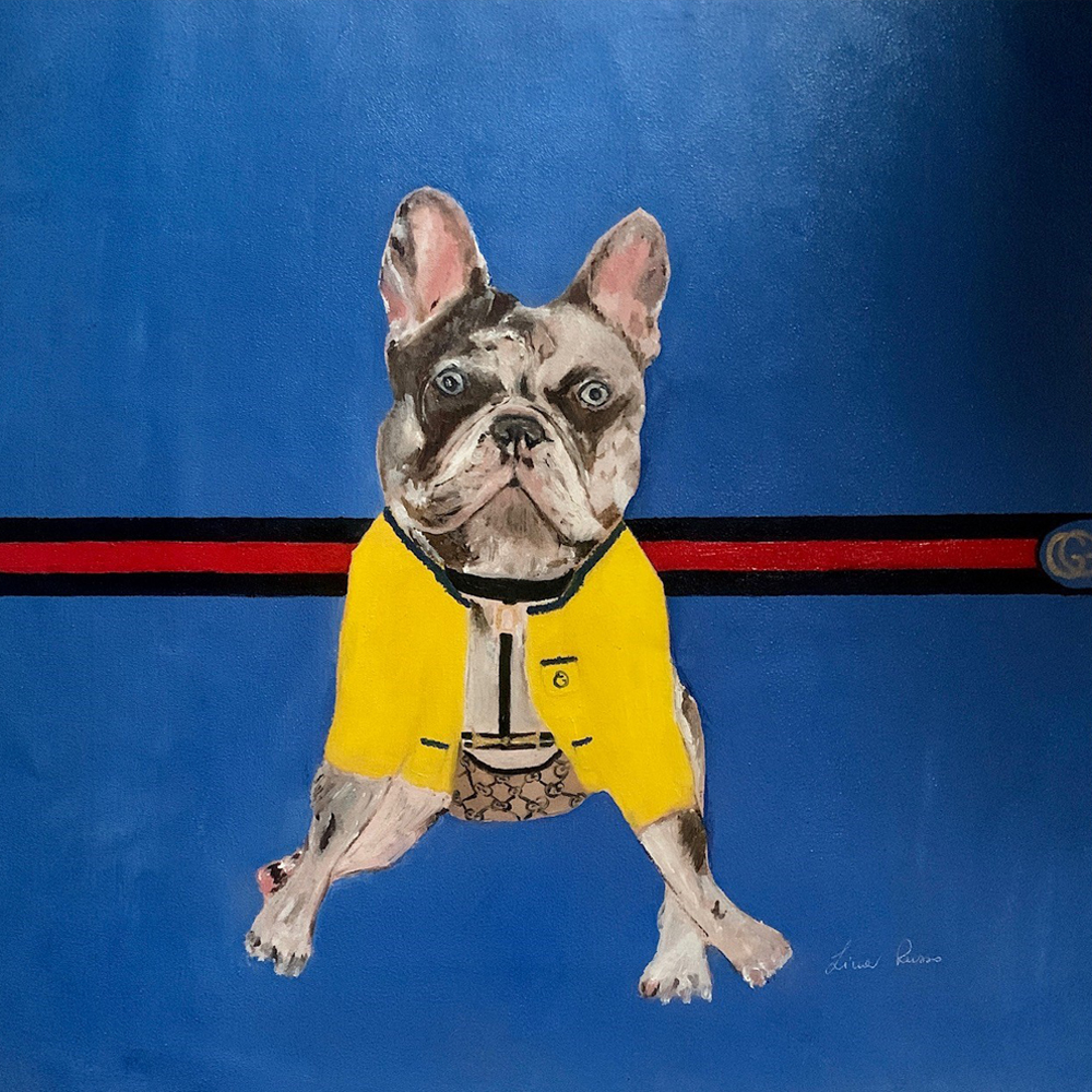 Frenchie  dog Gucci ART